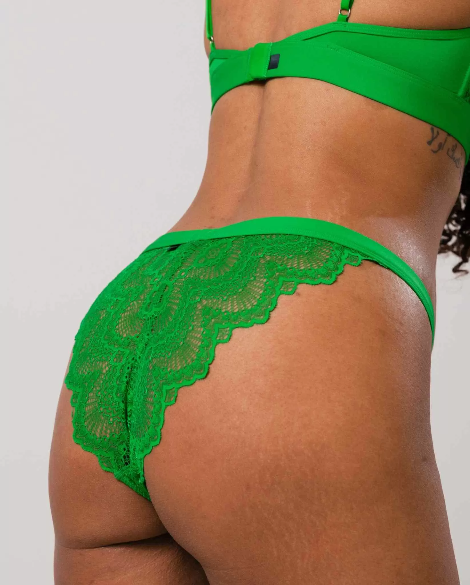 Lace Bikini Tanga Green Ivy