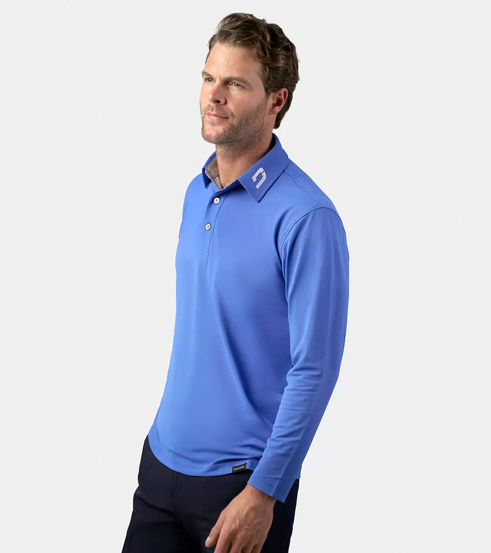 LONG SLEEVE TOUR POLO BLUE