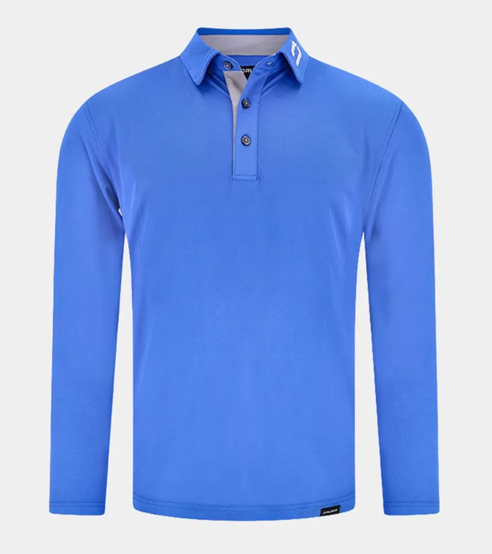 LONG SLEEVE TOUR POLO BLUE