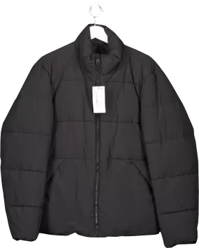 MANGO Black Water Repellent Quilted Anorak BNWT UK S