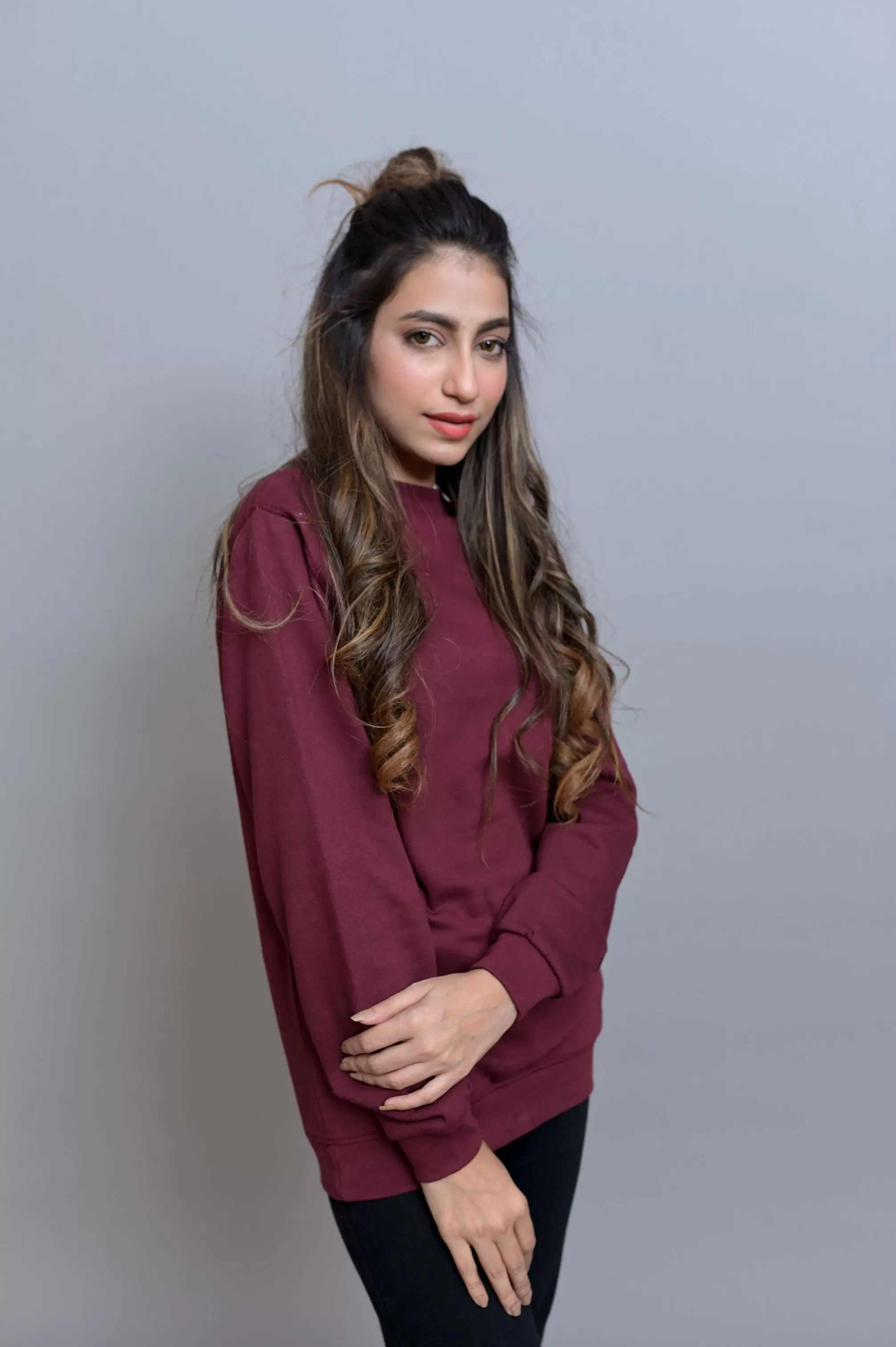 Maroon Basic Sweatshirt