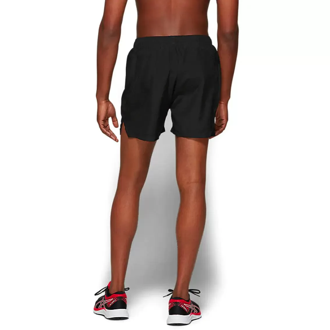 Mens ASICS Silver 5 Inch Short - Performance Black