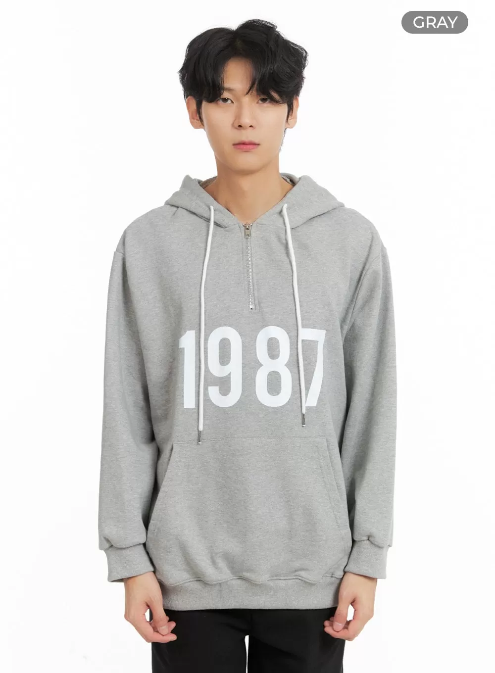 Men's Hooded Sweatshirt with Zip IA401