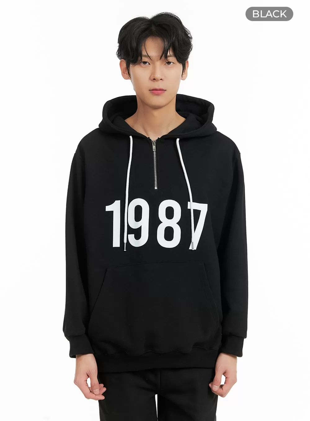 Men's Hooded Sweatshirt with Zip IA401