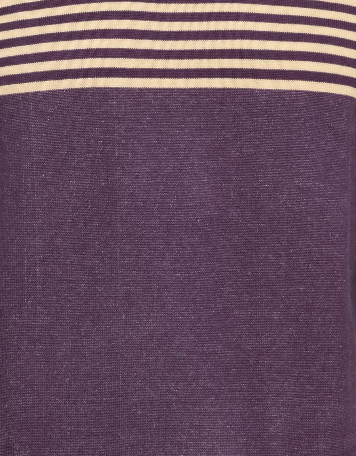 Men's Purple & Beige Stripes Round Neck Sweater