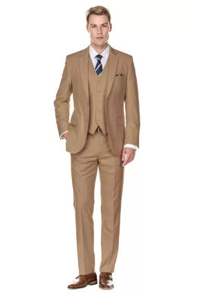 Men's Signature 3-Piece Slim Fit Suits (SAGE, PLUM, CARAMEL)