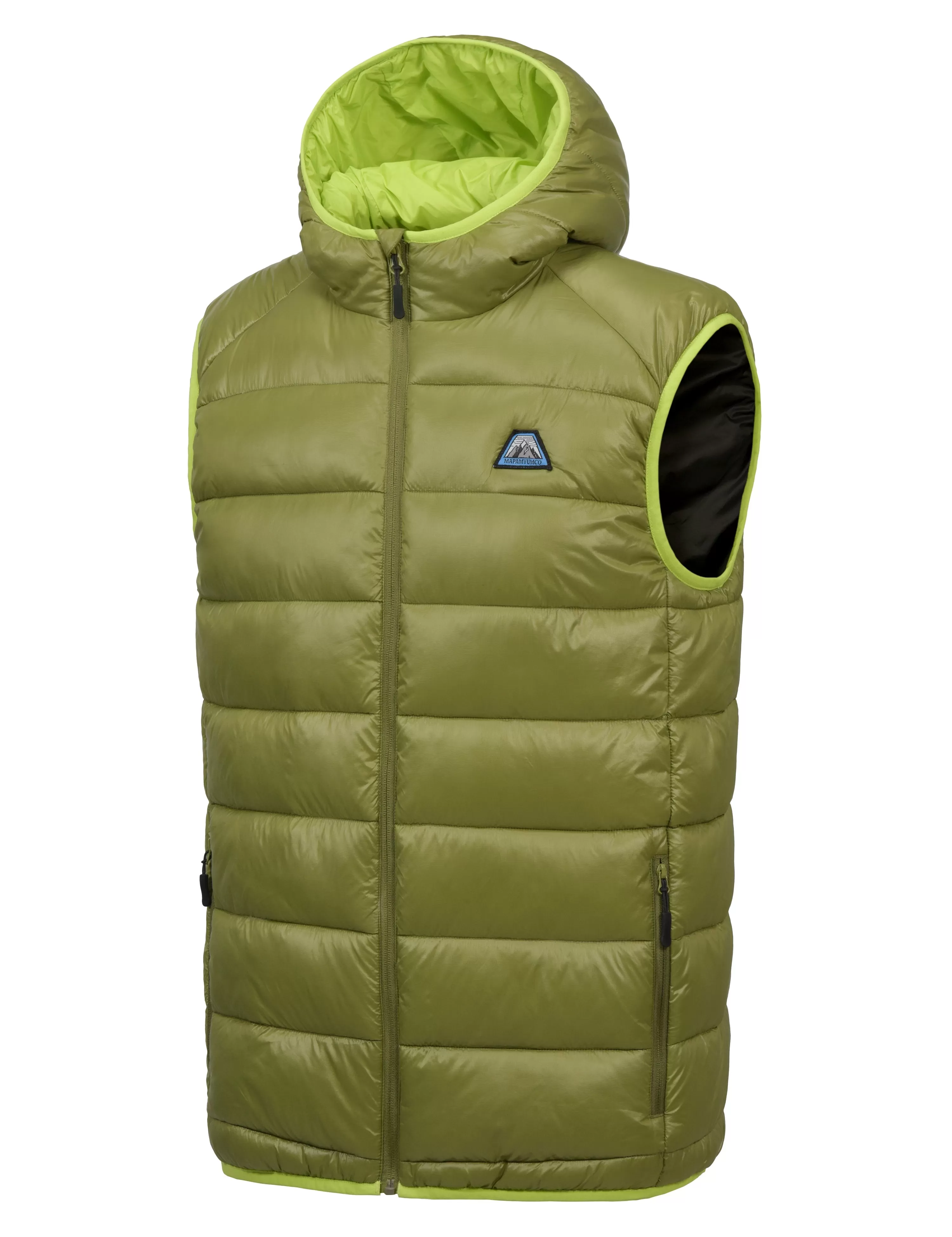 Men's Water-Resistant Hiking Puffer Vest with Hood