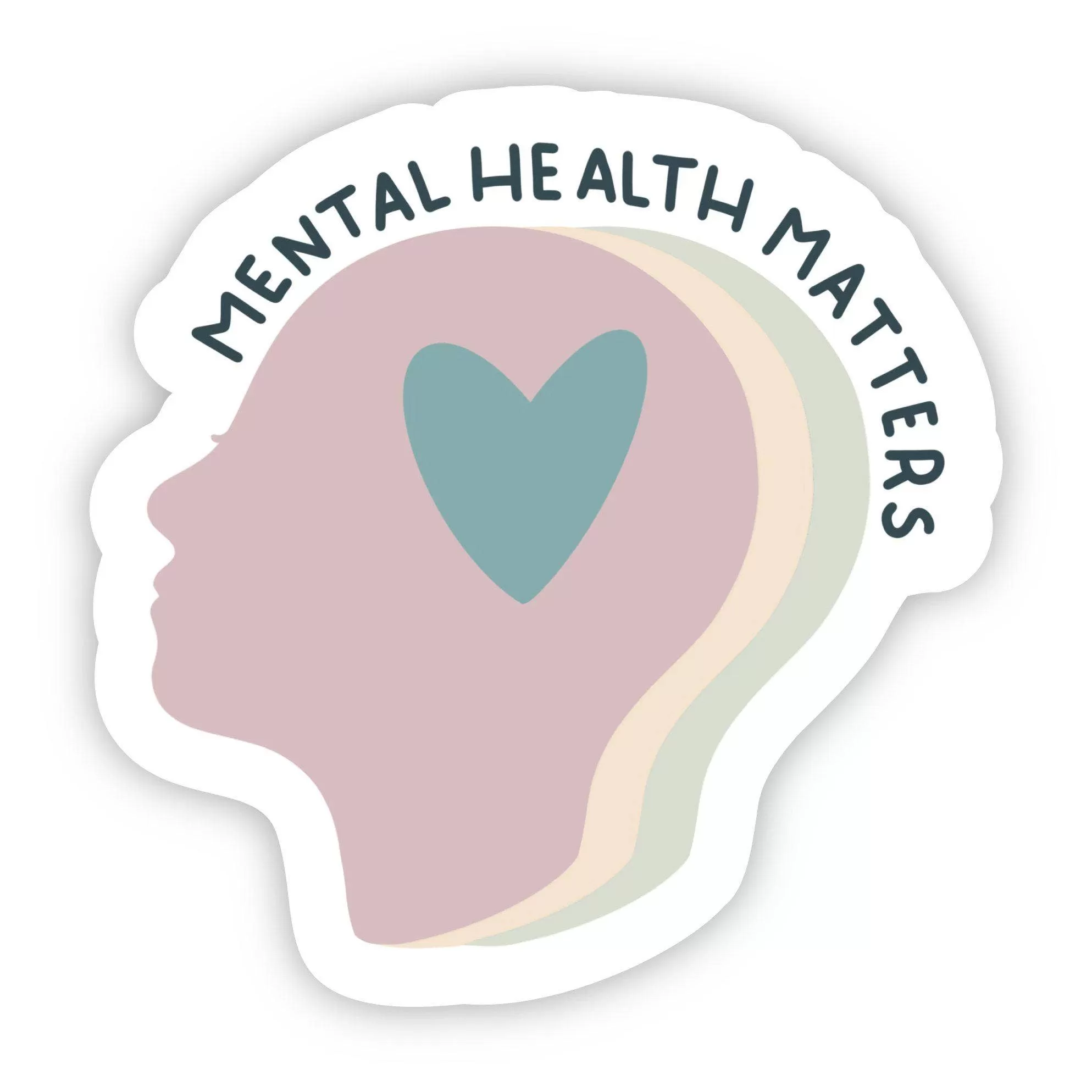 Mental Health Matters Head & Heart Sticker