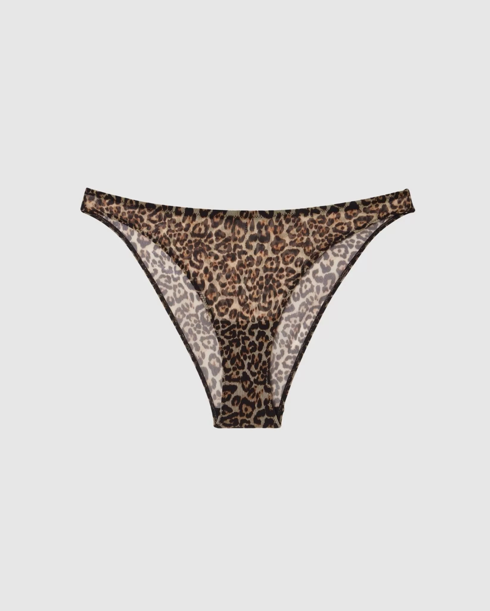 Mesh Bikini Briefs Leopard