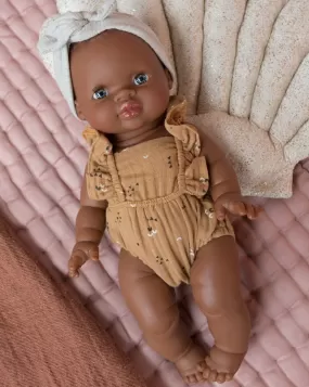 MiniKane Little African Baby Girl Doll - Blue Eyes