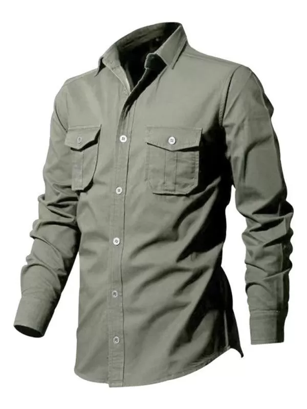 Multi-Pocket Men Casual Shirt