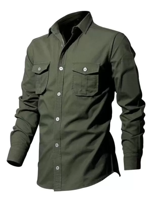 Multi-Pocket Men Casual Shirt