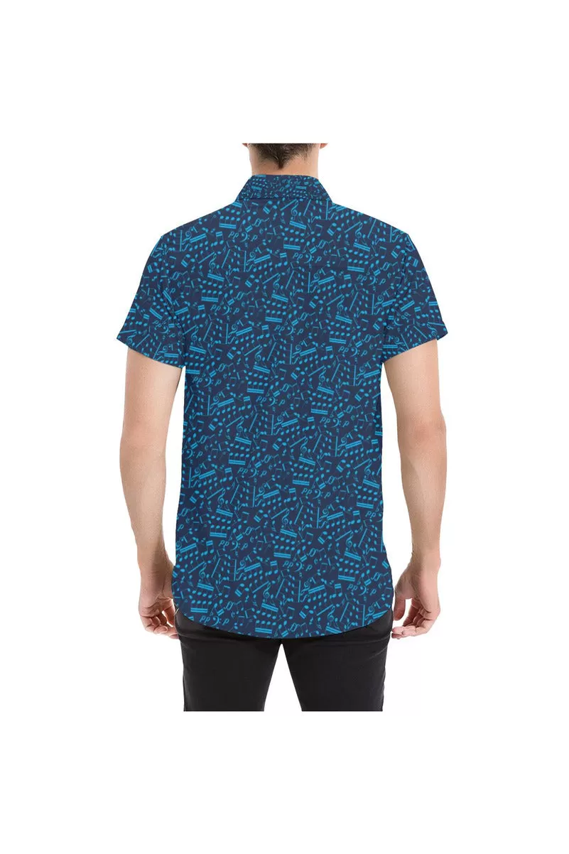 Music Notation Men's All Over Print Short Sleeve Shirt