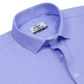 Napoli Blue Dobby 2 Ply Giza Cotton Regular Fit Shirt