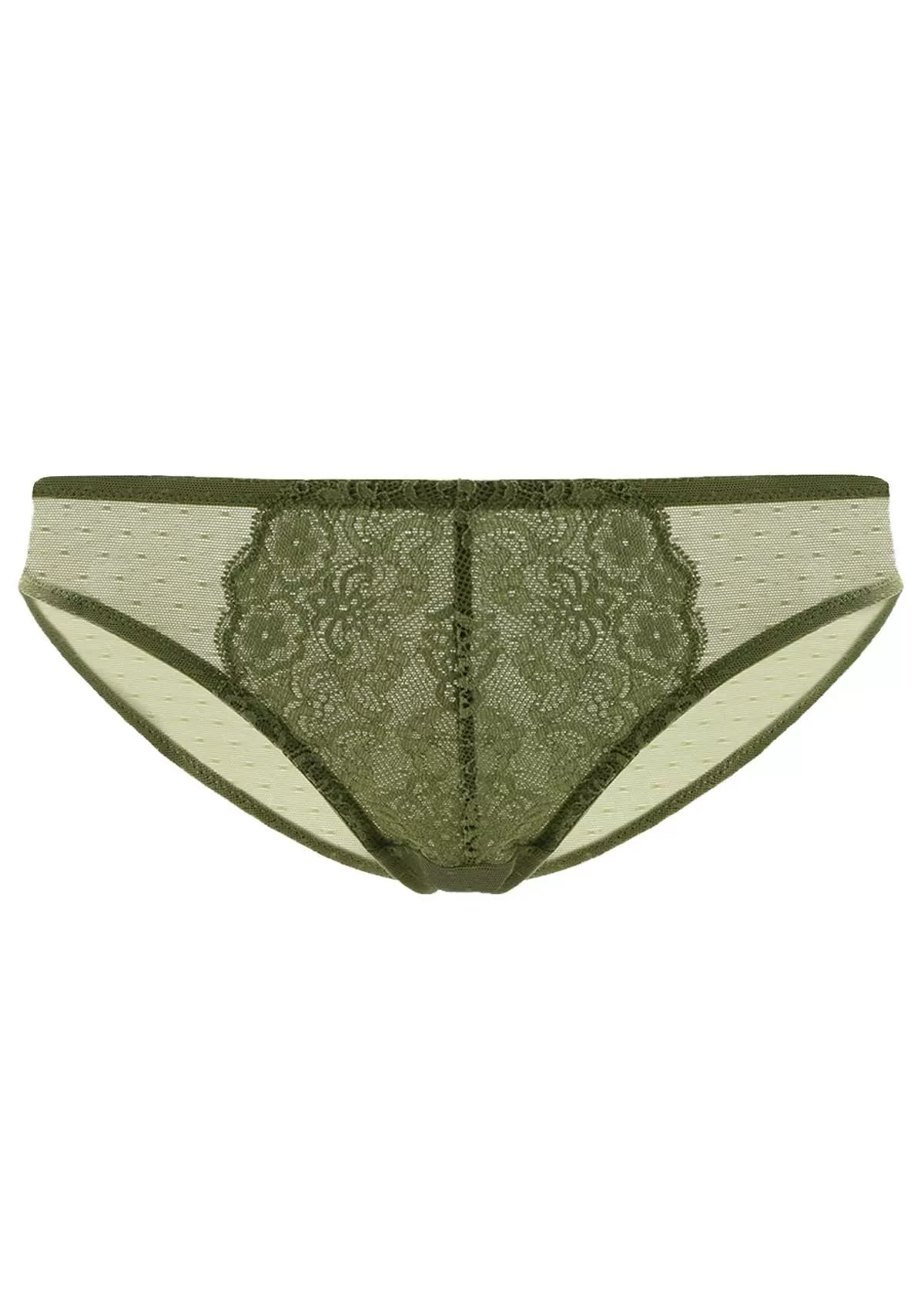 Nymphaea Front Floral Lace Bikini Underwear