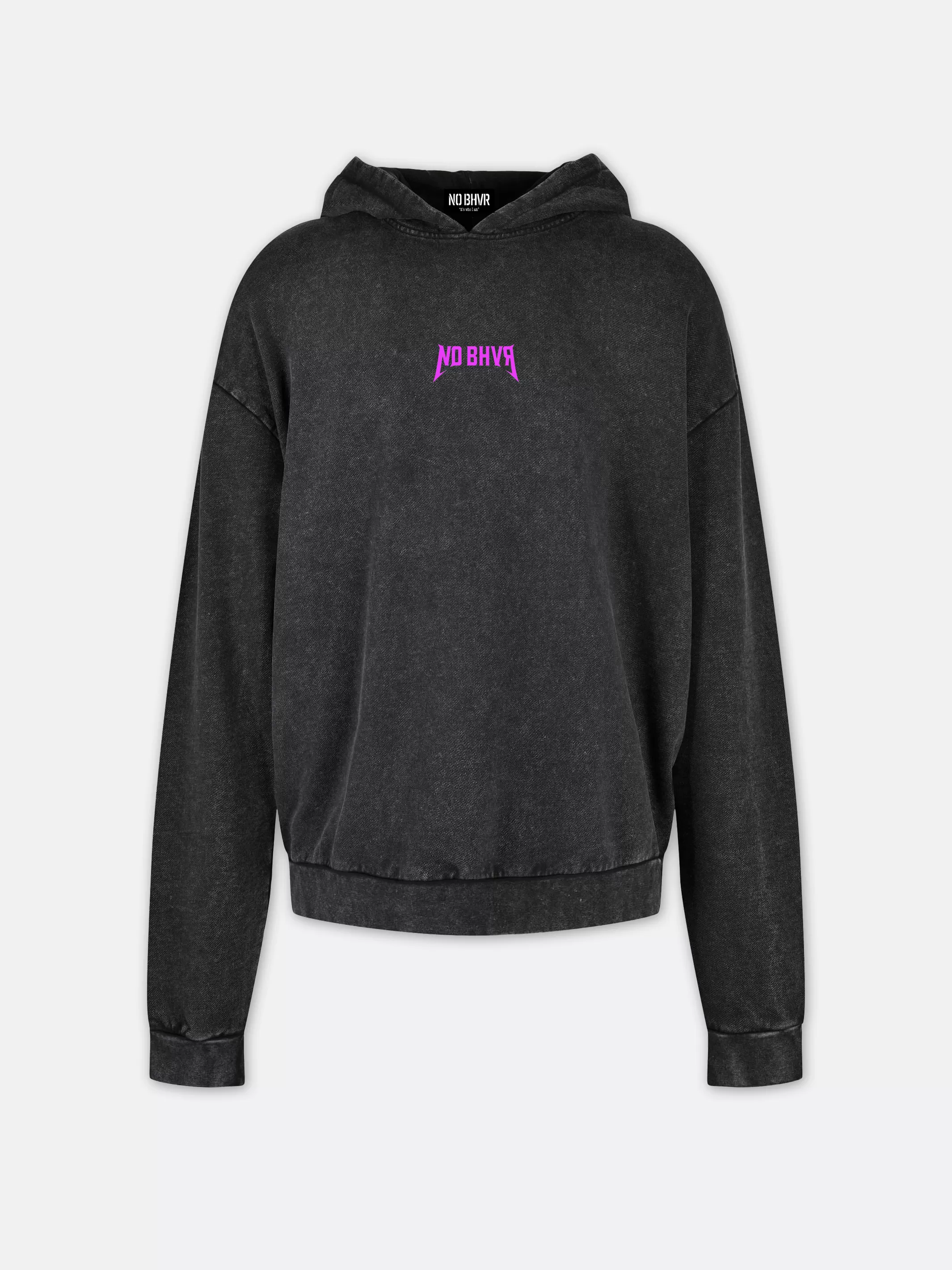 On Tour Acid Wash Pink Print Hoodie (Black)