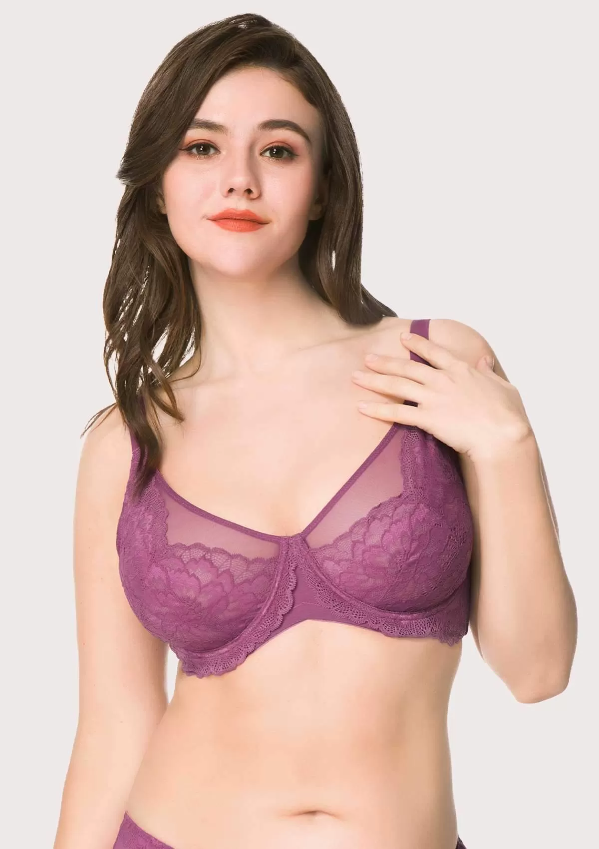 Paeonia Lace Underwire Bra Bundle