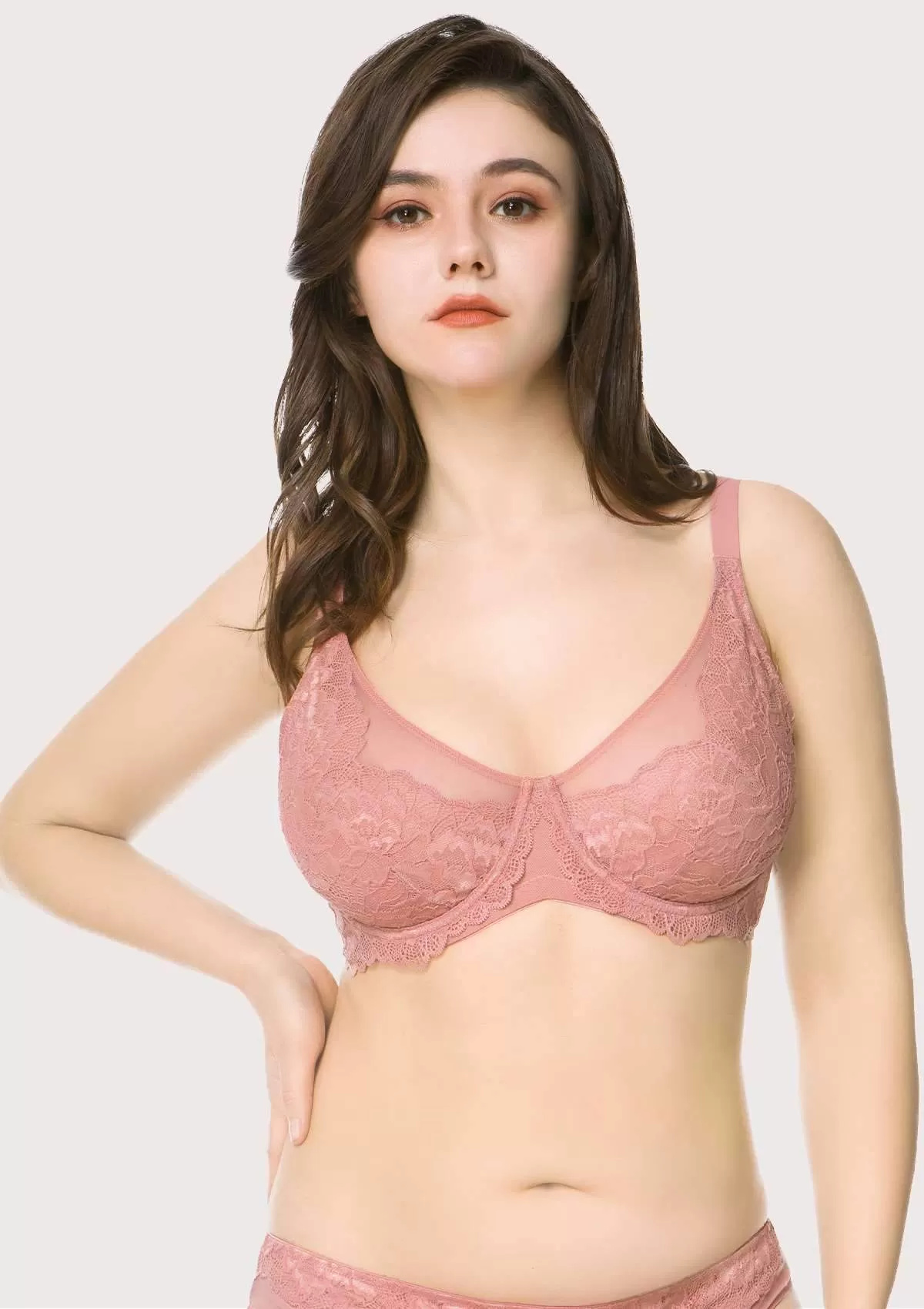 Paeonia Lace Underwire Bra Bundle