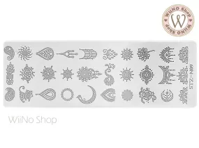 Pattern Nail Art Stamping Plate Template STZ-N09