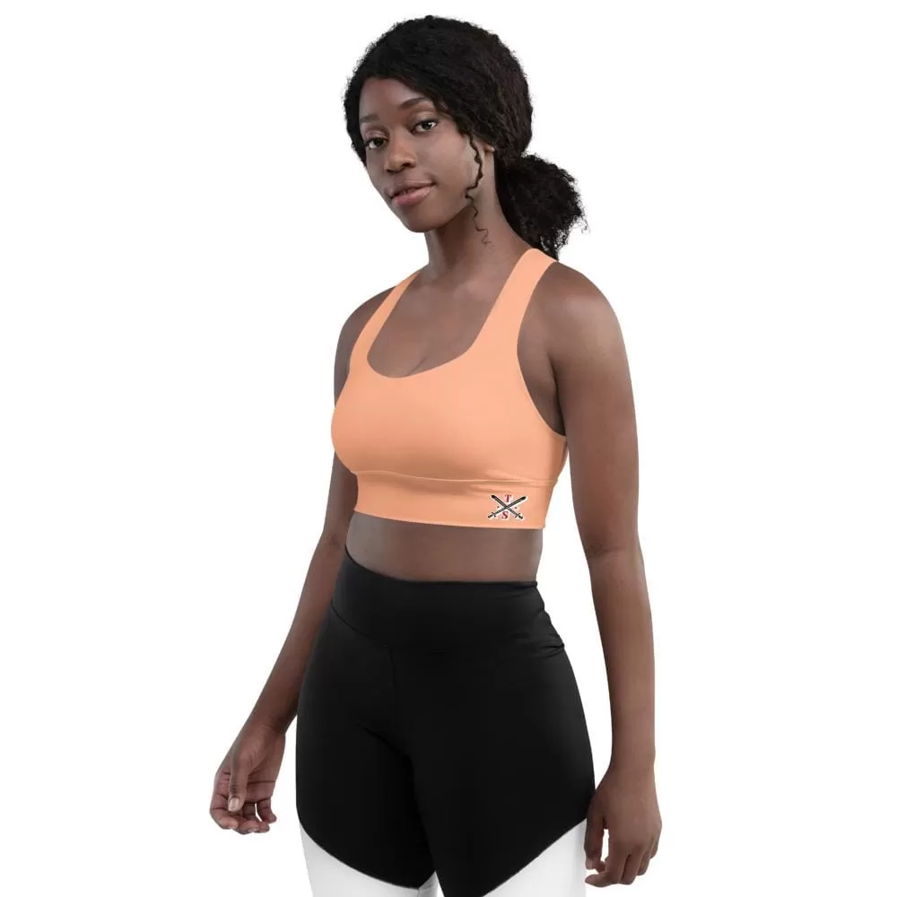 Peach Longline sports bra