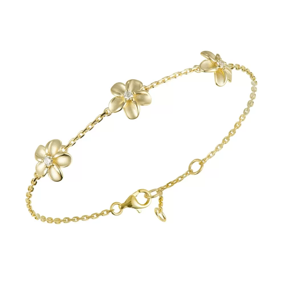 Plumeria Chain Bracelet