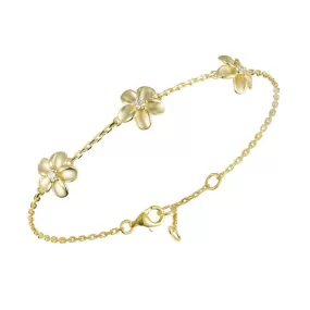 Plumeria Chain Bracelet