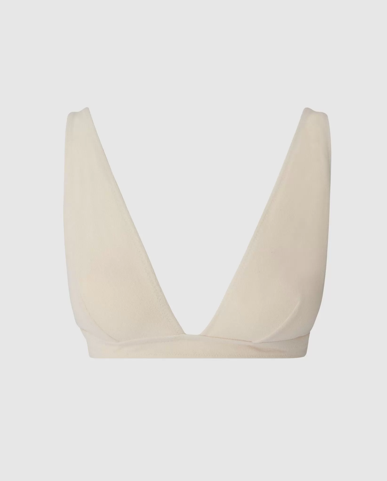 Plunge Bikini Top Cream