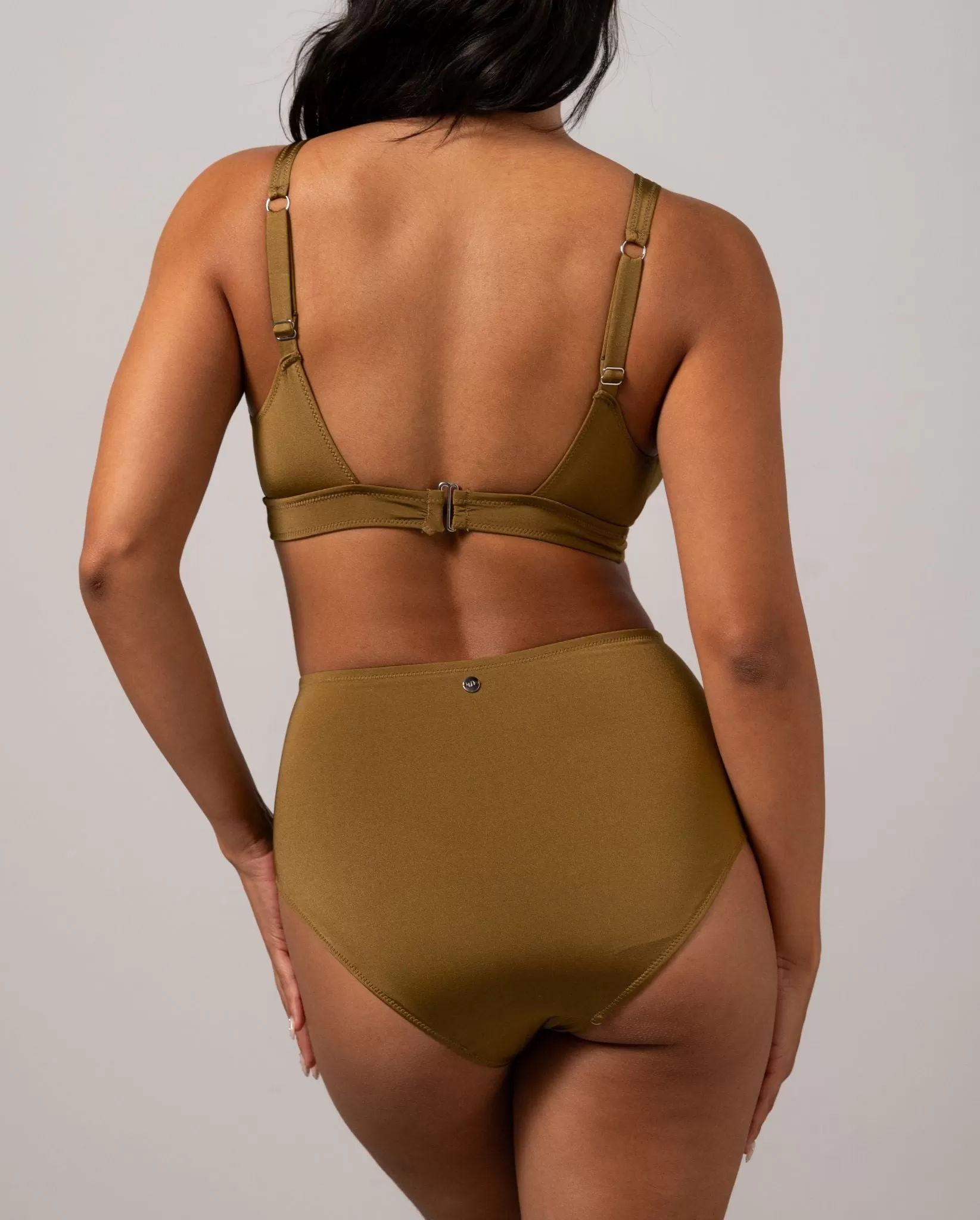 Plunge Bikini Top Olive