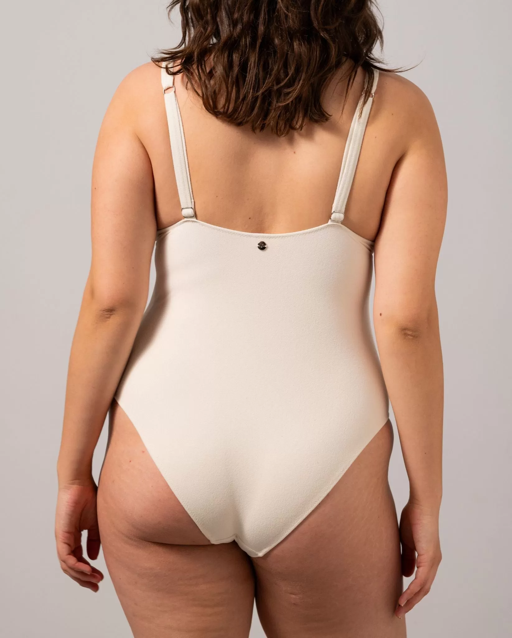 Plunge Swimsuit Cream