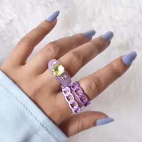 Pop of Purple Ring Stack