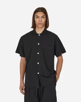 Poplin Pyjamas Shortsleeve Shirt Black