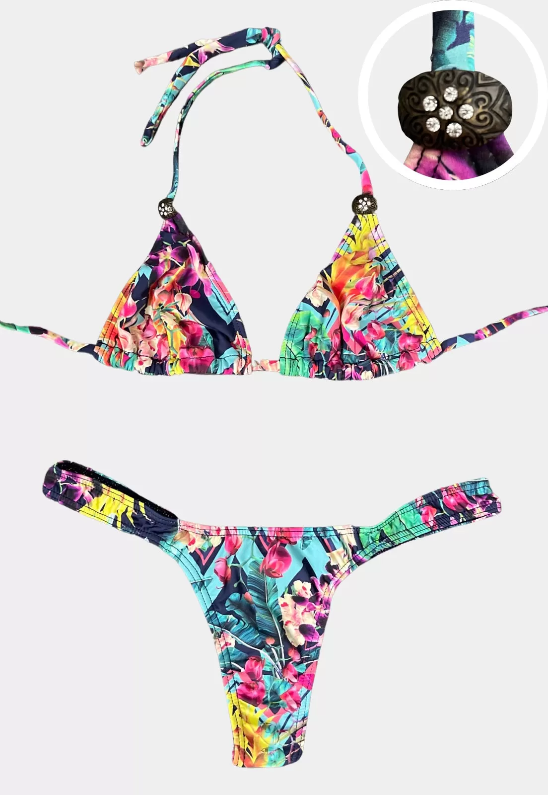 Printed Thong Bikini