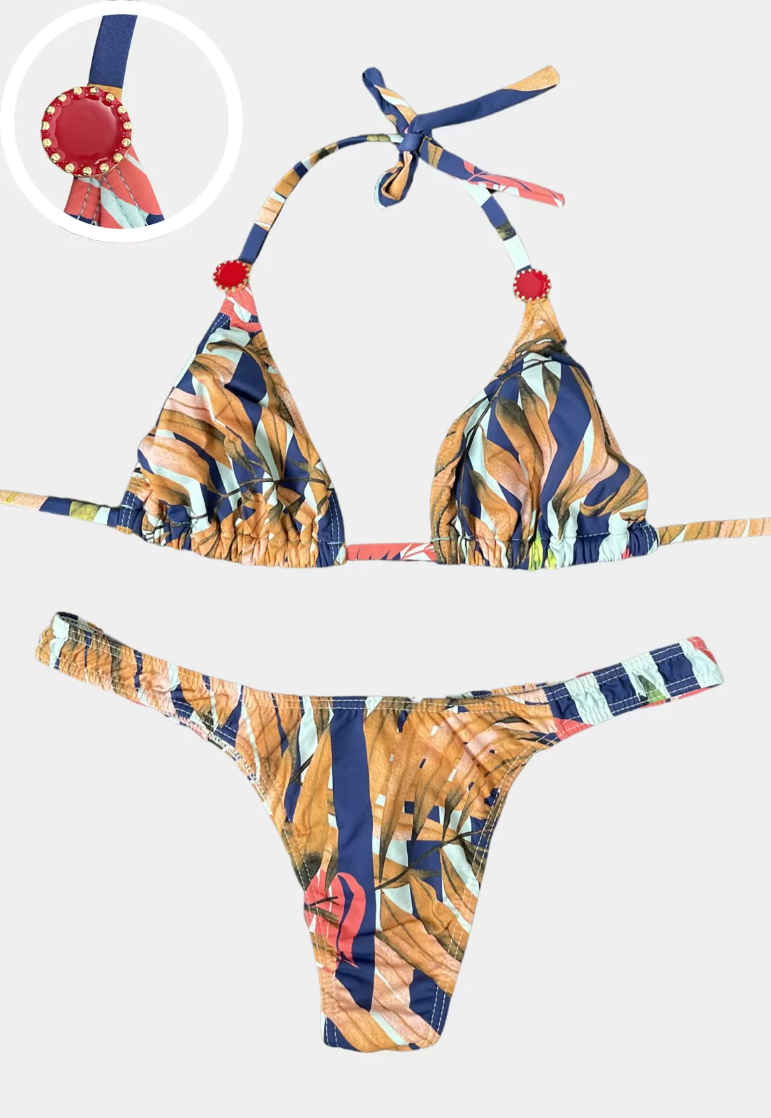 Printed Thong Bikini