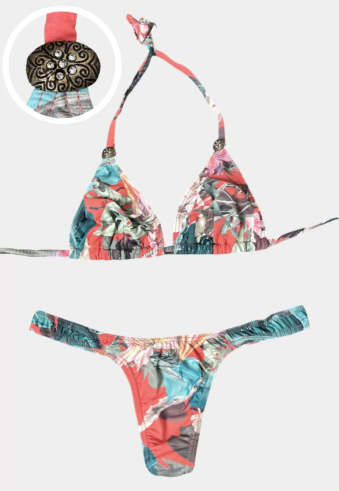 Printed Thong Bikini