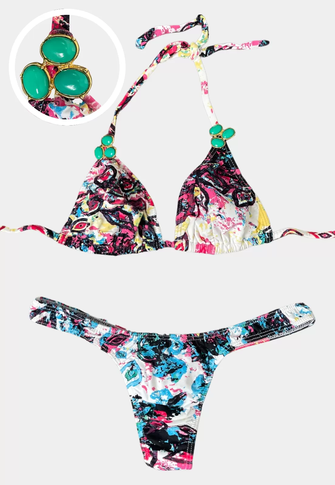 Printed Thong Bikini