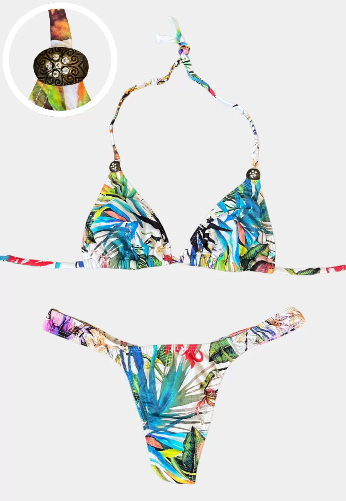 Printed Thong Bikini