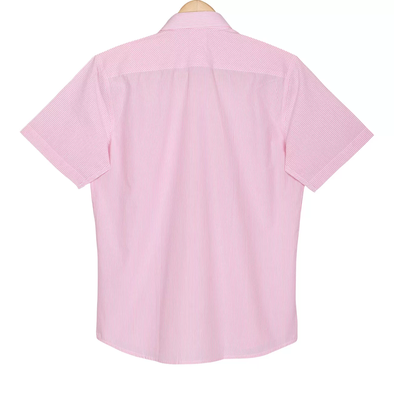 Prism Pink Pencil Stripe Regular Fit Half Sleeve Cotton Shirt