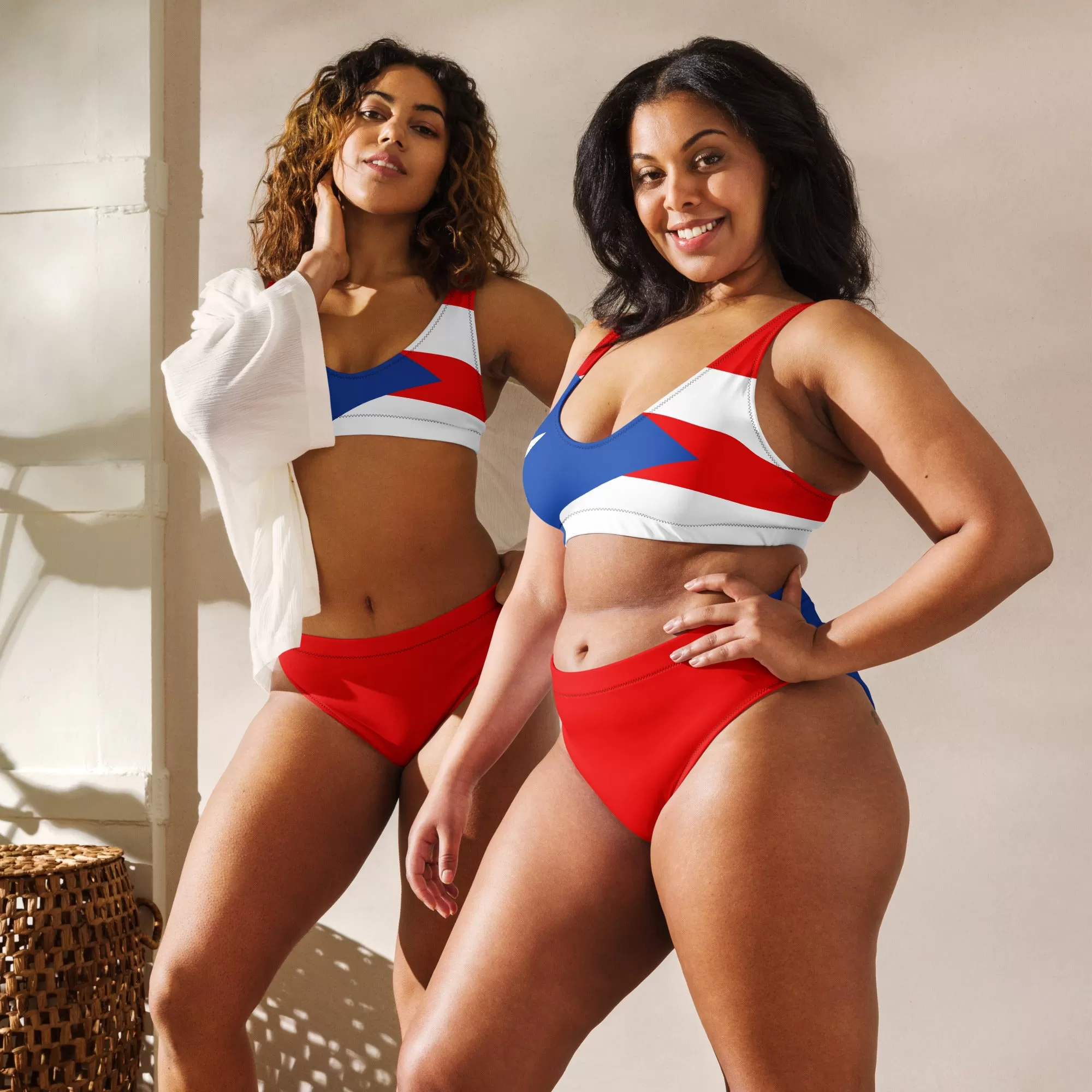 Puerto Rican Flag Bikini Set / Eco friendly Patriotic Swimwear