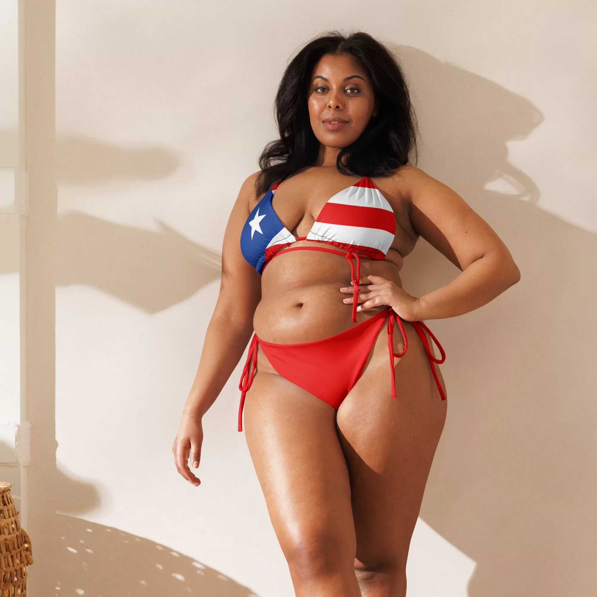 Puerto Rico Flag Bikini / Recycled Puerto Rican Swimwear / XS - 6XL