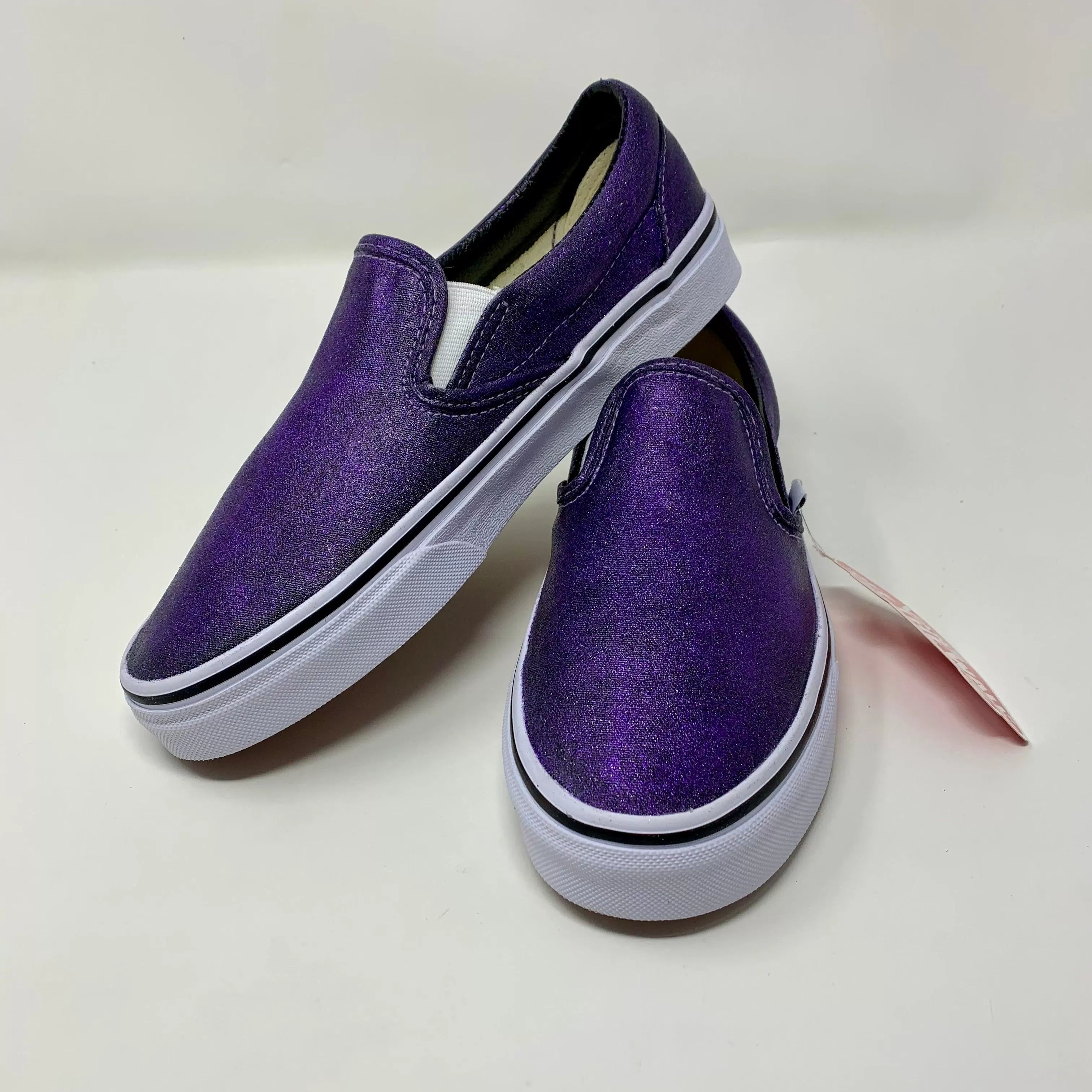 Purple Glitter Slip On Vans