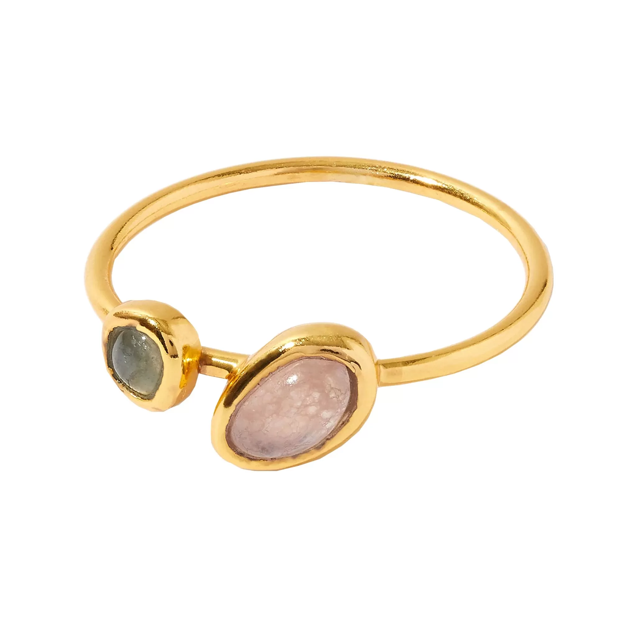 Real Gold Plated Z Healing Stone Ring For Women By Accessorize London-Small