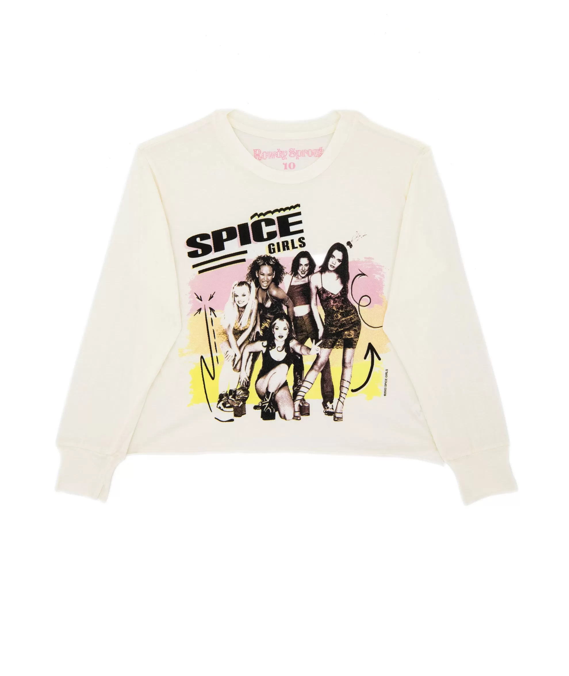 Rowdy Sprout Girls Spice Girls Crop Long Sleeve Tee