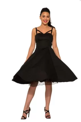 SALE Hearts & Roses Black Swing Dress