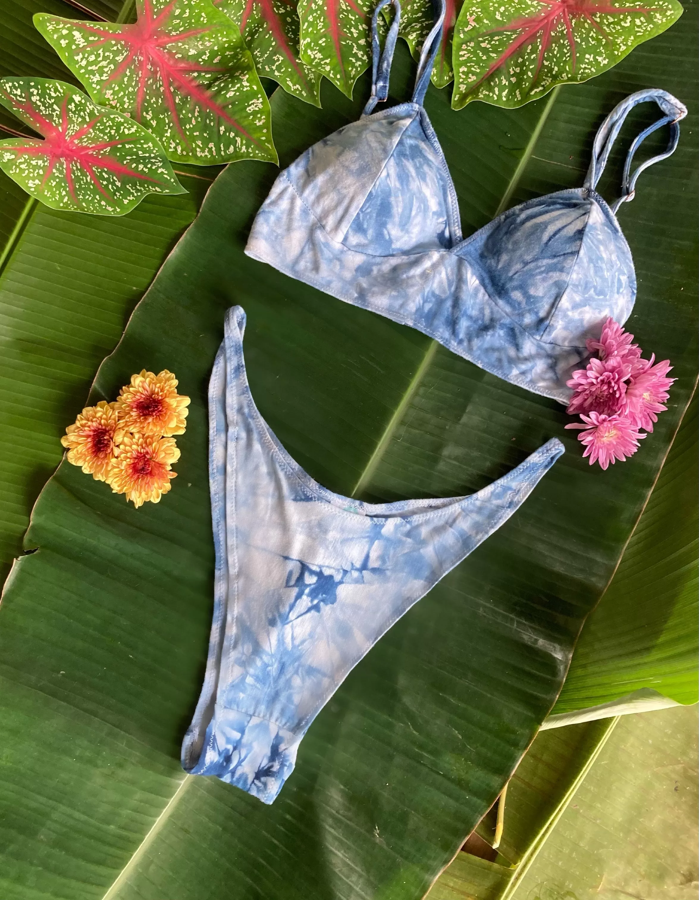 Shibori lingerie set