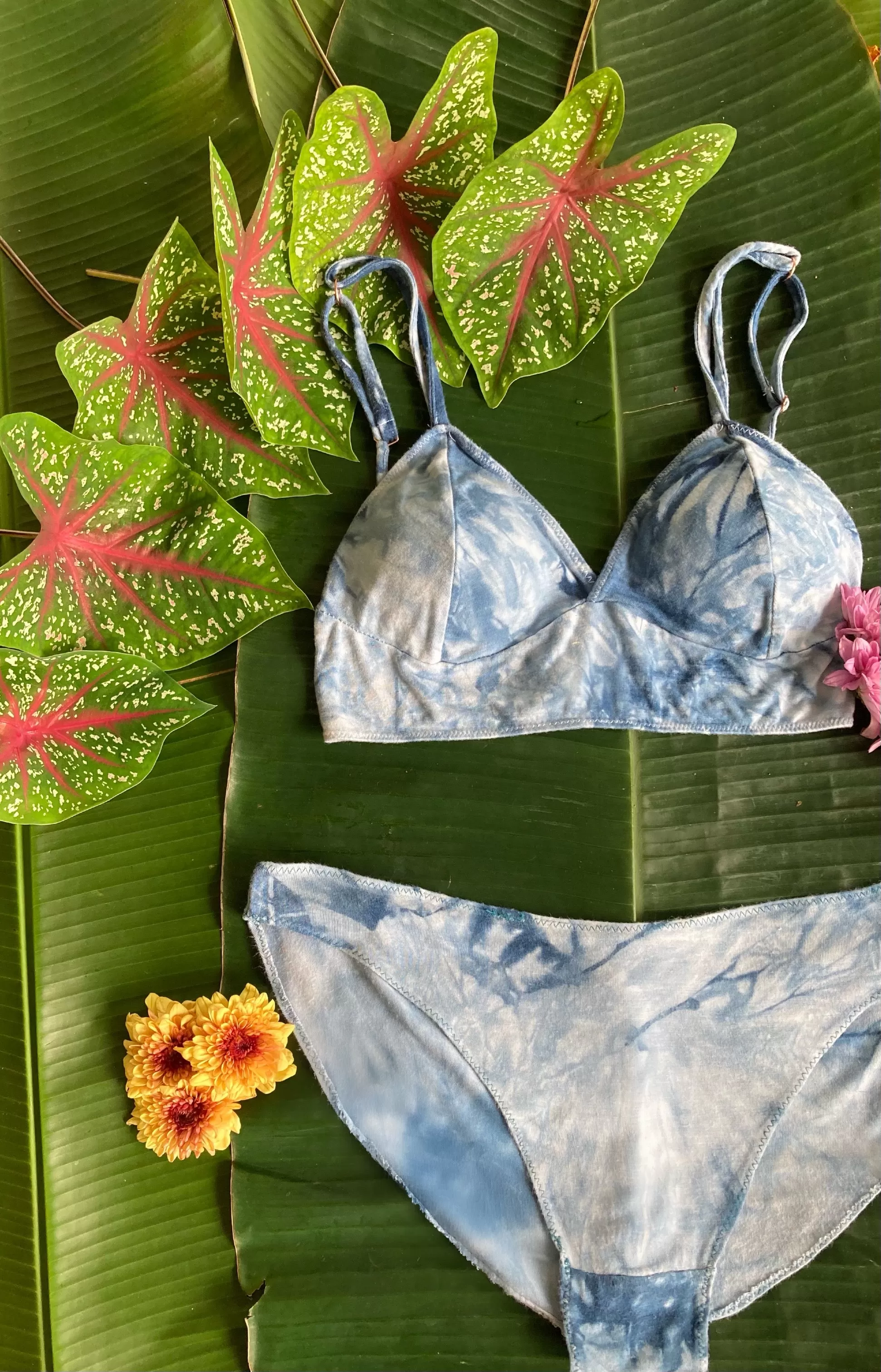 Shibori lingerie set