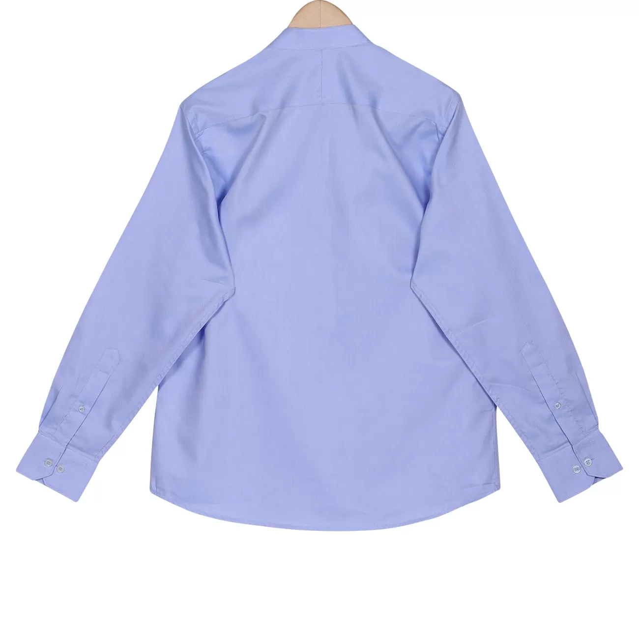 Sky Blue Charm Dobby Mandarin Collar 2 Ply Giza Cotton Shirt