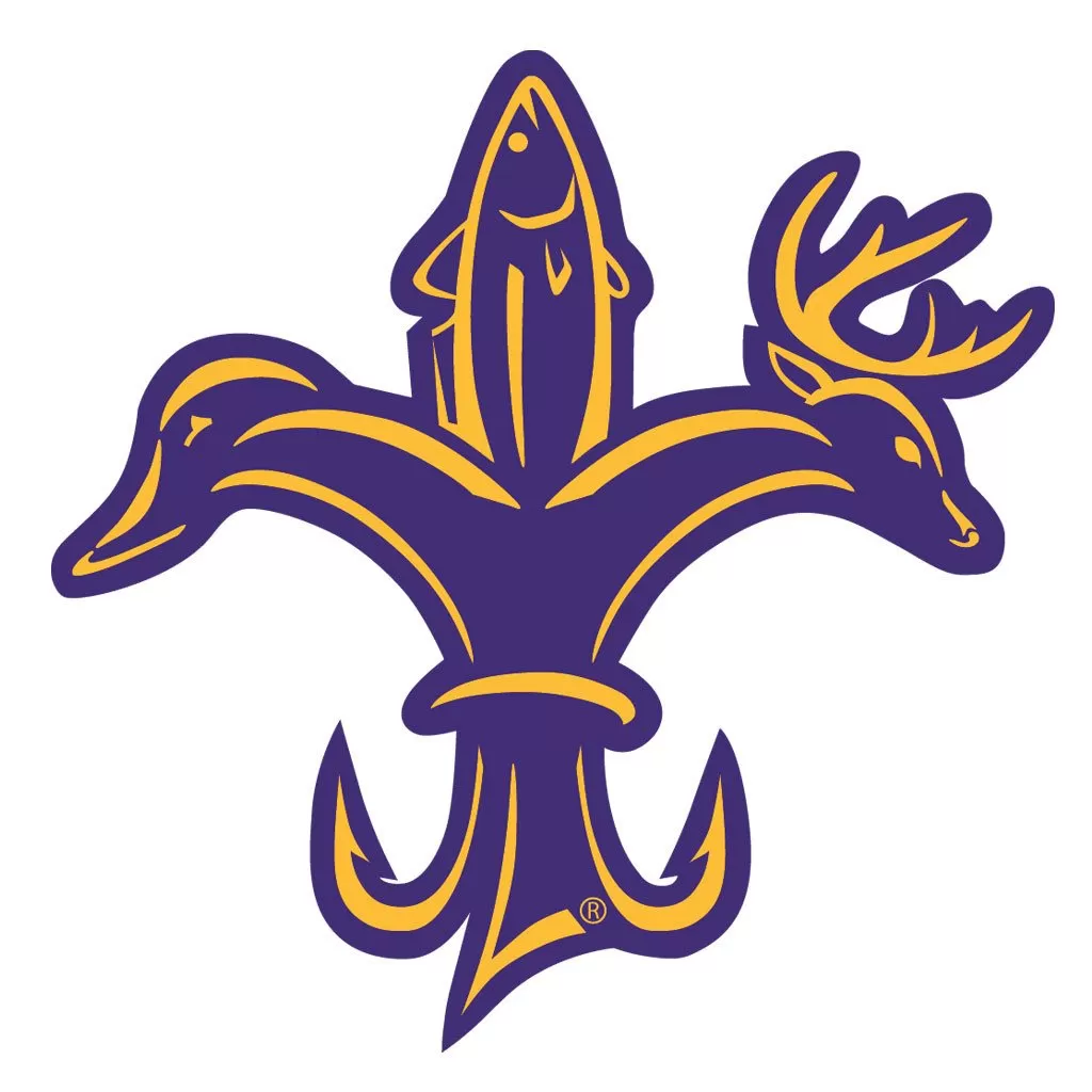 Sportsman Purple & Gold Decal