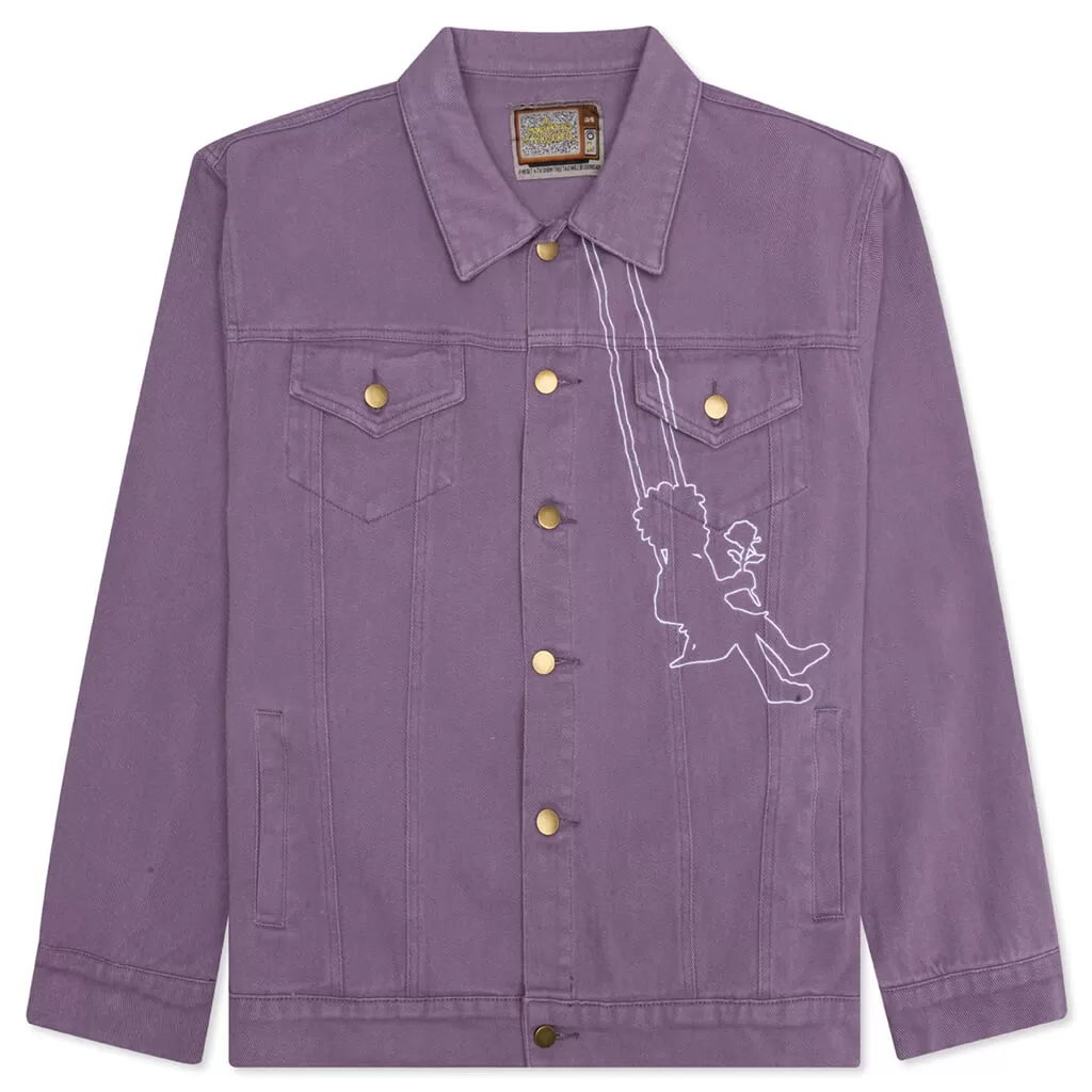 Swingset Denim Top - Purple