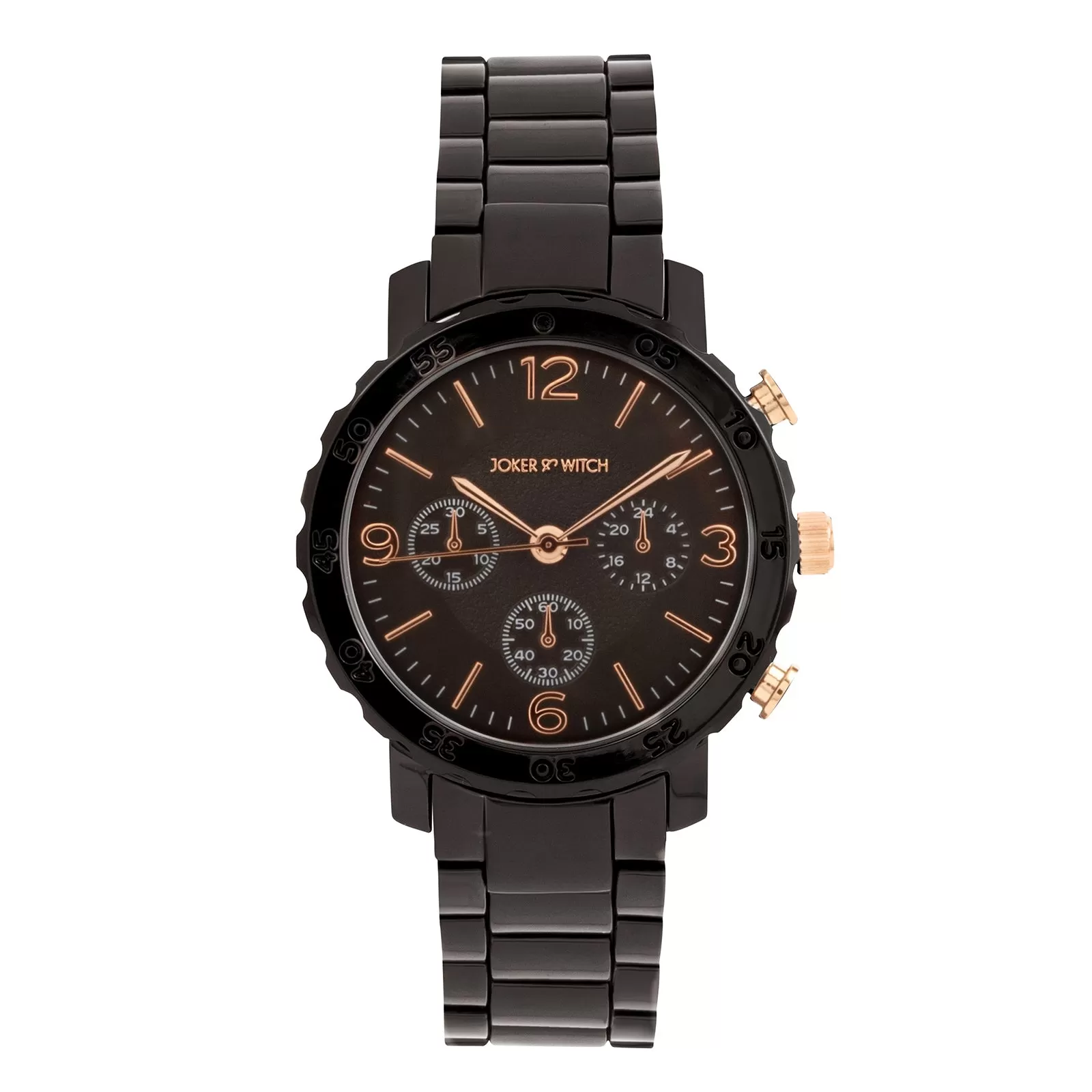 Taye All Black Metallic Strap Watch