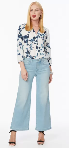 Teresa Wide Leg Ankle Jeans Lichtblauw Premium Denim | Naomi